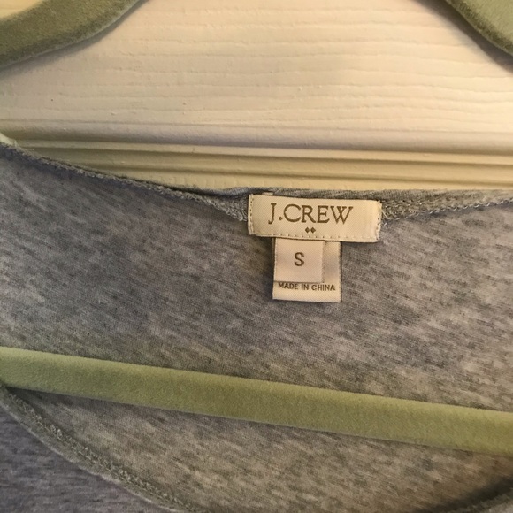 J Crew grey TEE lace front S Adorable! - Picture 4 of 4